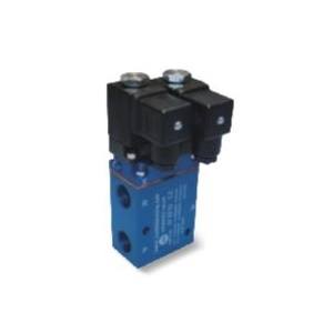 Three way bistable valve