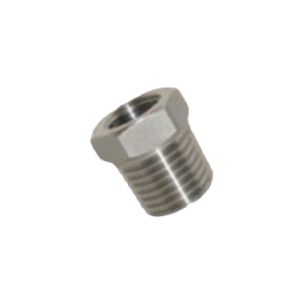 Reducer with conical male thread