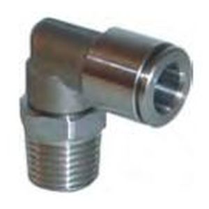 Swivel L-fitting with conic thread