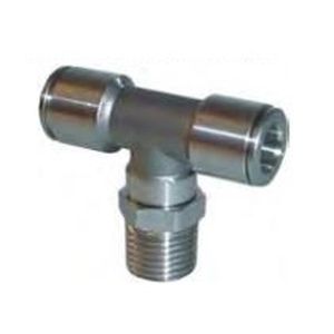 Swivel T-fitting with conic thread