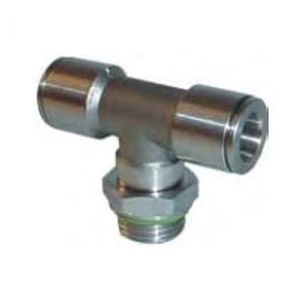 Swivel T-fitting with cylindric thread