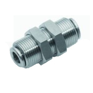 Intermediate straight connector for panel mounting