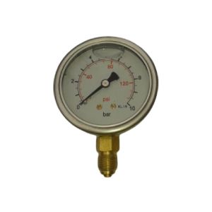 MX glycerine filled, metal housing pressure gauges