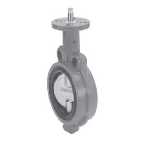 Butterfly valve with free shaft