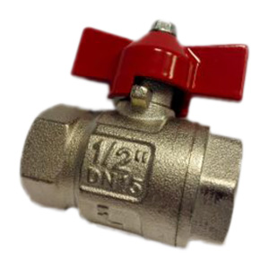 Female-female ball valve with T handle