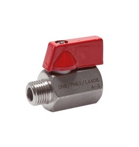 Stainless steel male-female mini ball valve